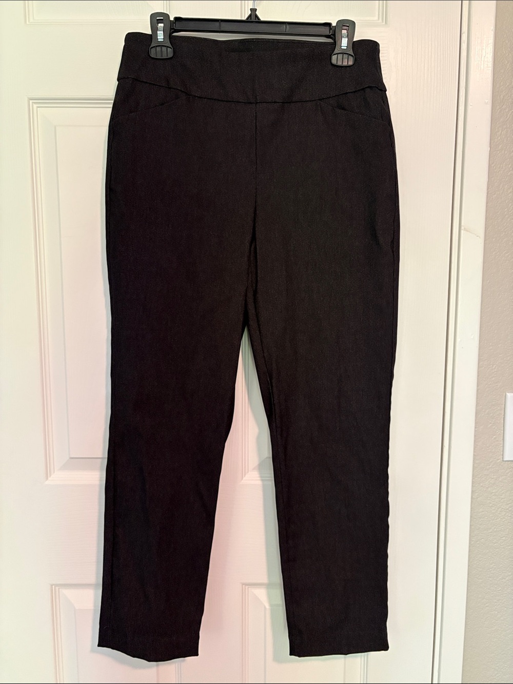 Tribal Black Cropped Pull-On Ankle Pants